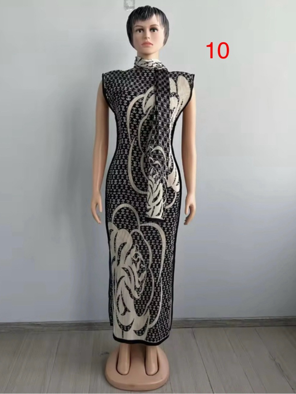 Fashion Buba Silk Dress With Scarf - Picture 6 of 11